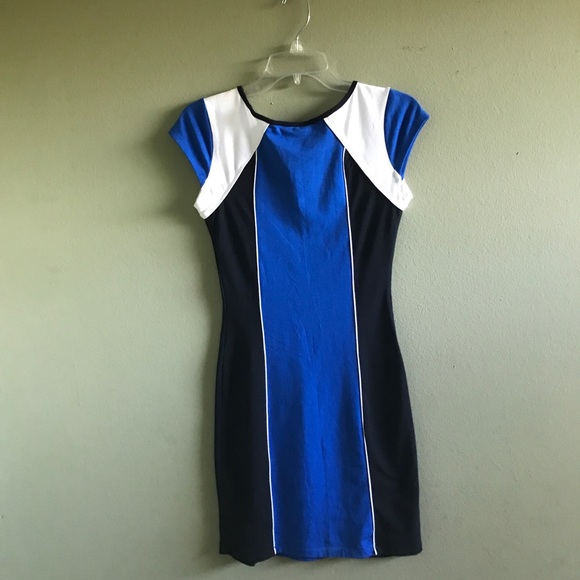 Express Cap sleeve Color Block Stretchy Dress Size XS - Picture 4 of 5